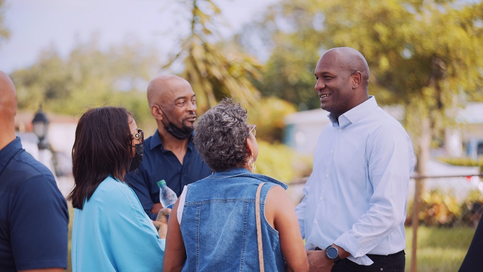 Bobby Dubose surrounded by supporters