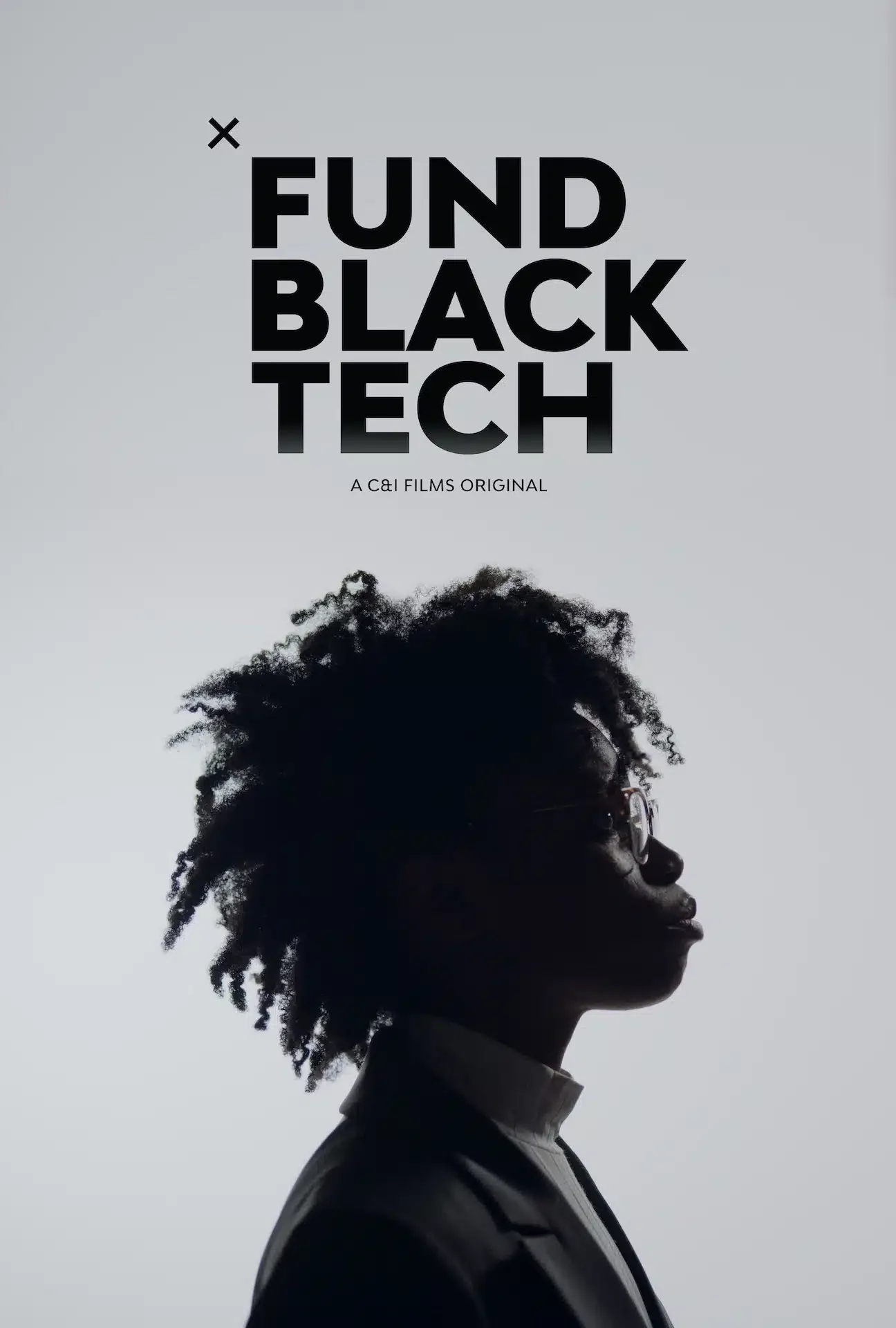 TV Show Pitch FundBlackTech poster with side profile of African American female