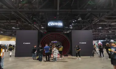 People by Canon stand