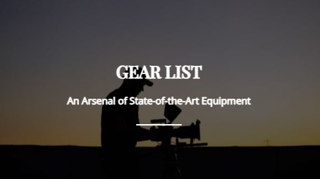 GEAR LIST-An Arsenal of State-of-the-Art Equipment