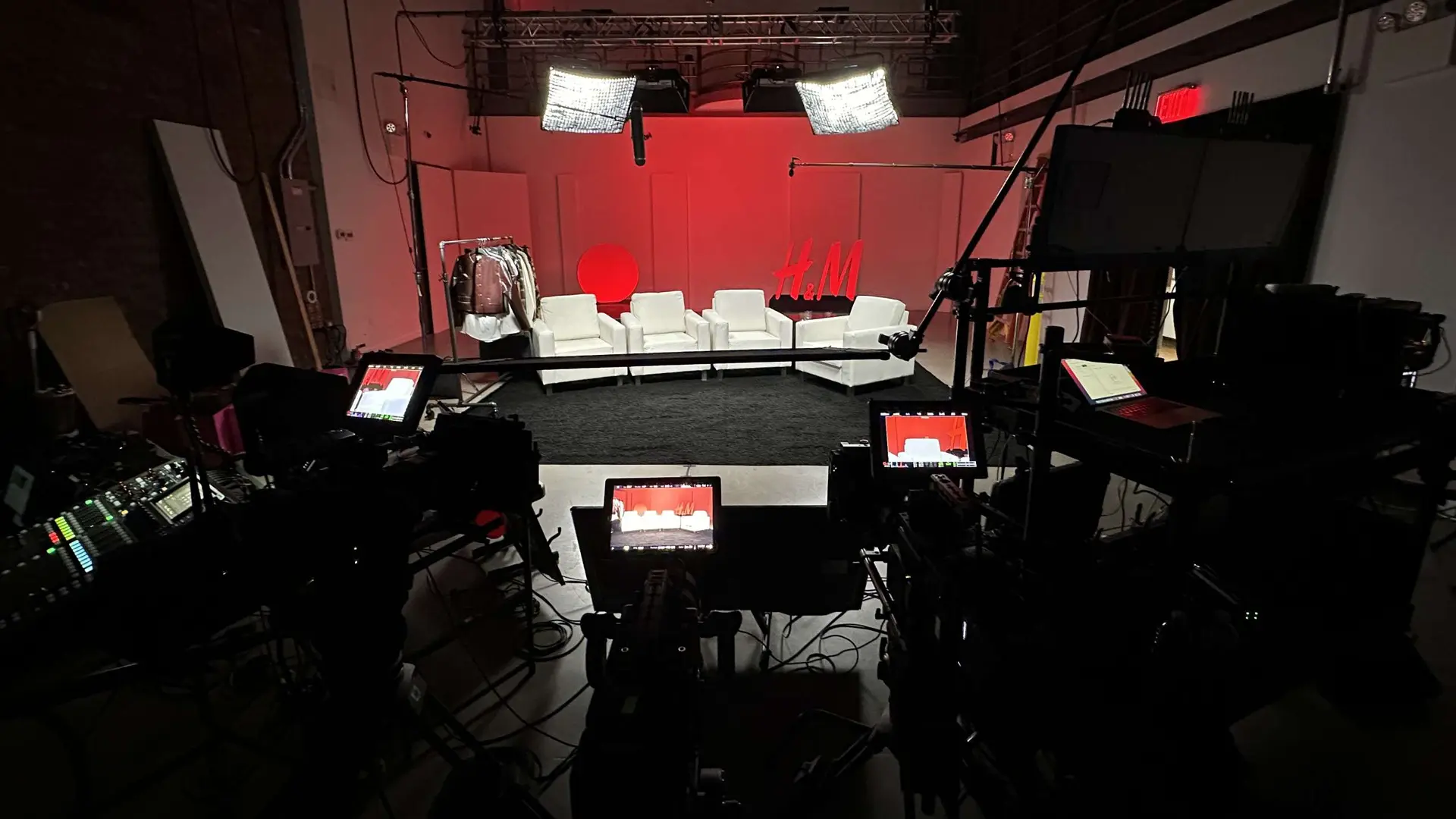 H&M 87 H&M NYC stage and video equipment