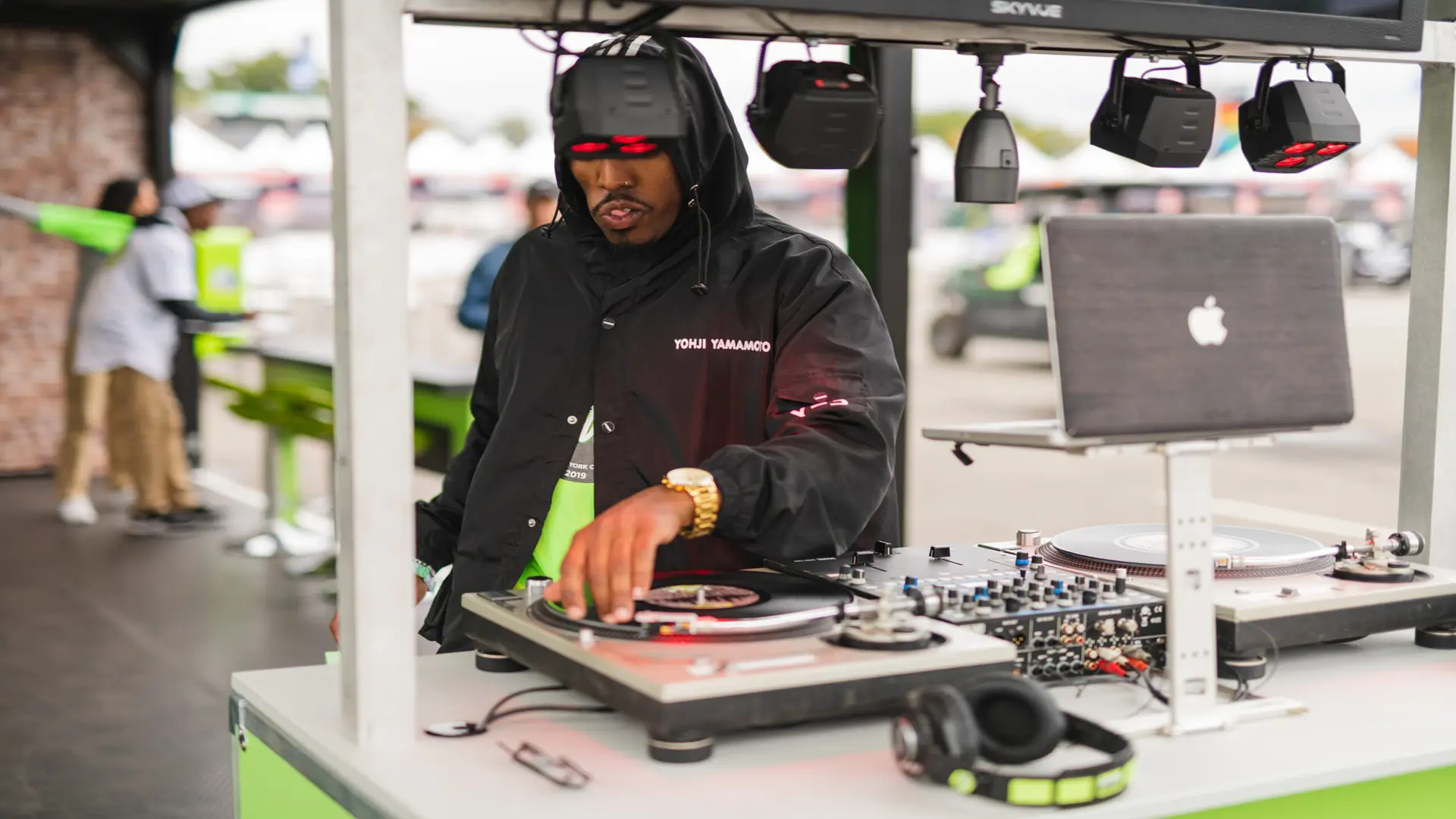 Rolling Loud 13 Man wearing outfit being a disc jockey