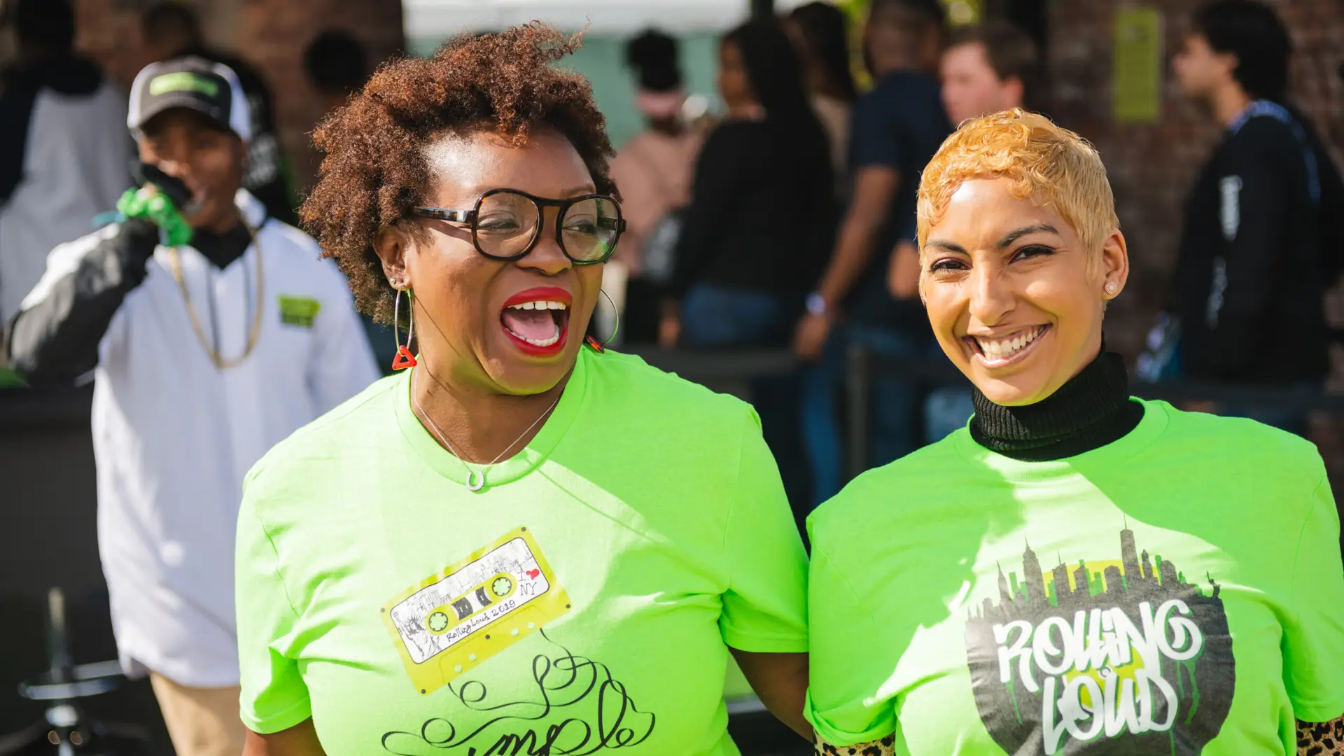 Rolling Loud 16 Two women smiling for the camera