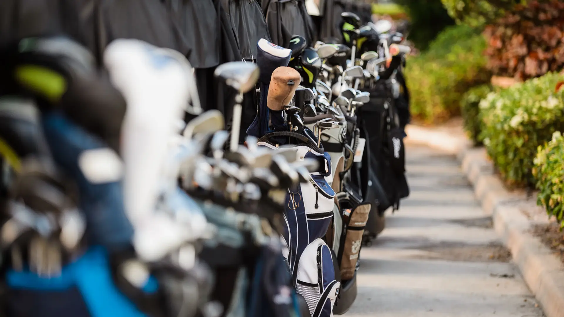 SFBTA 4 Line of golf clubs on display