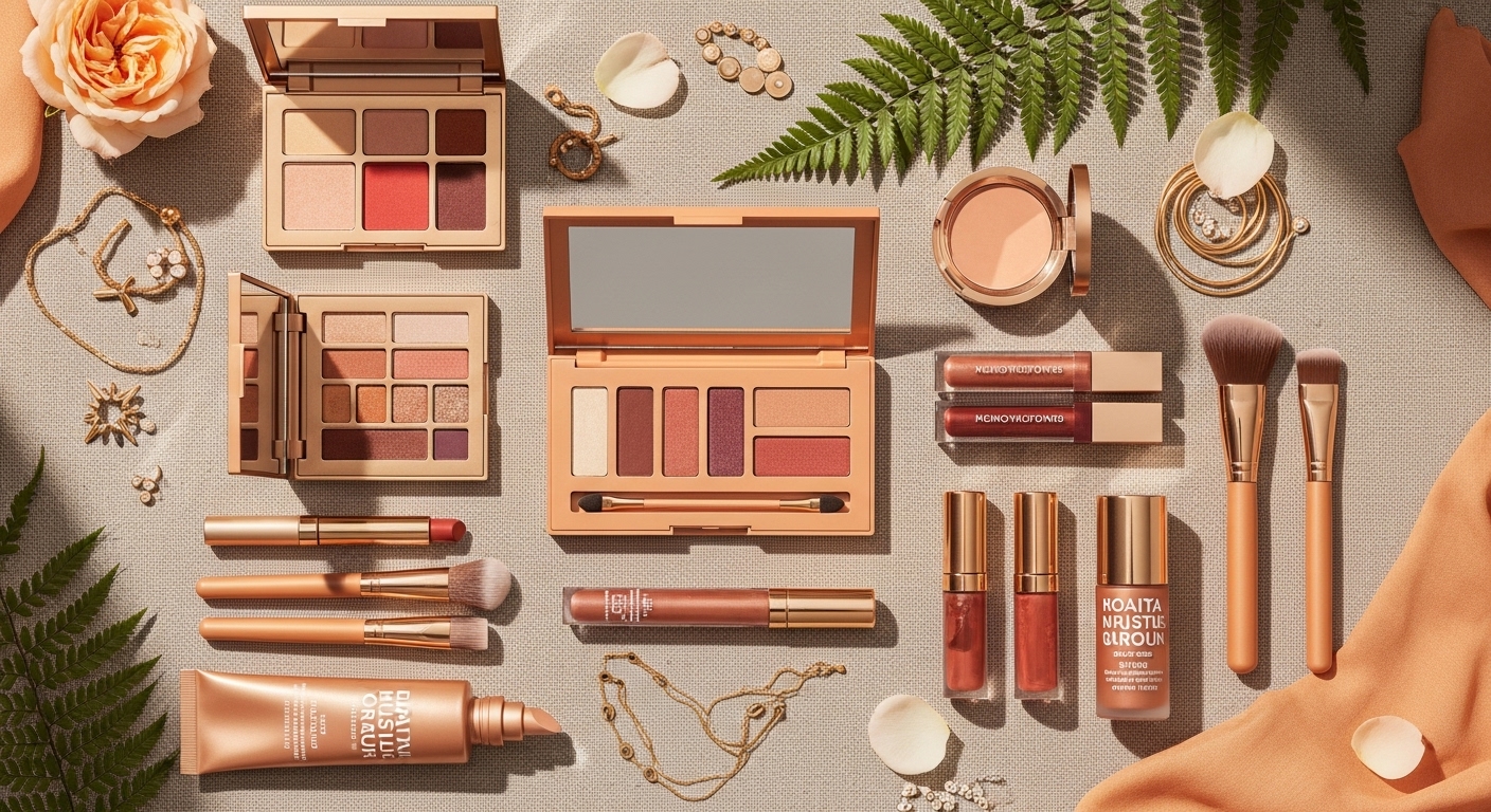 Makeup Product flat lay