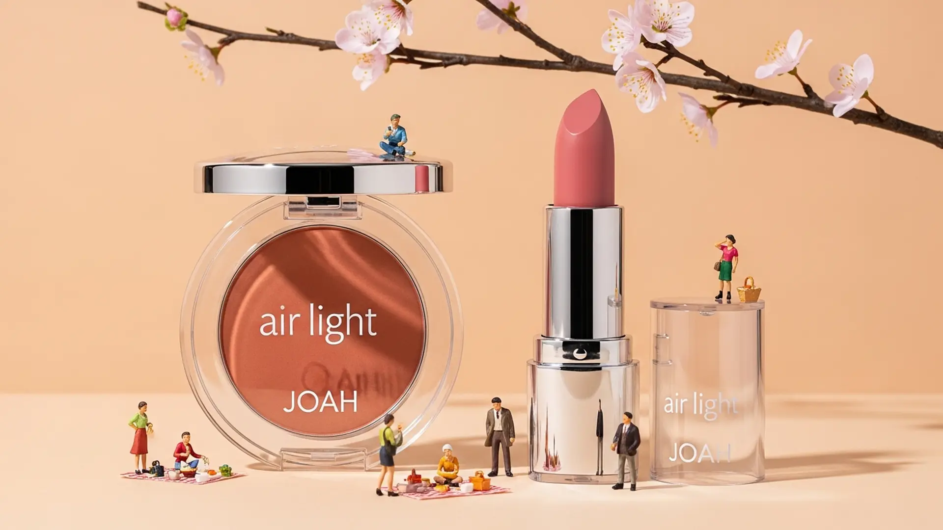 AI Video Services 29 Graphic of makeup products surrounded by small people