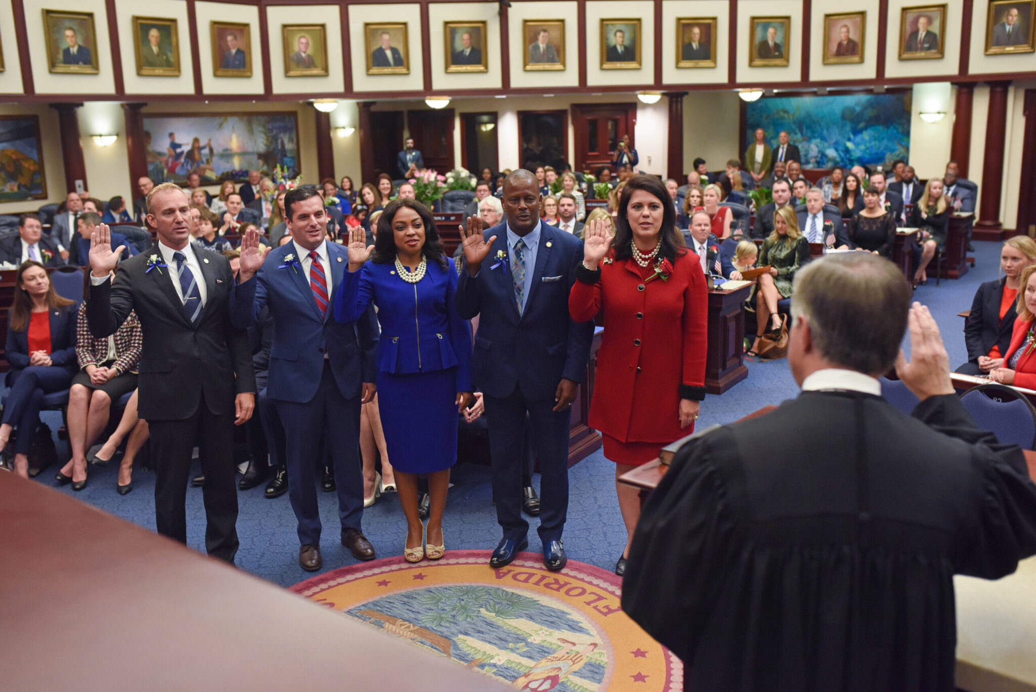 Javier Fernandez being sworn in