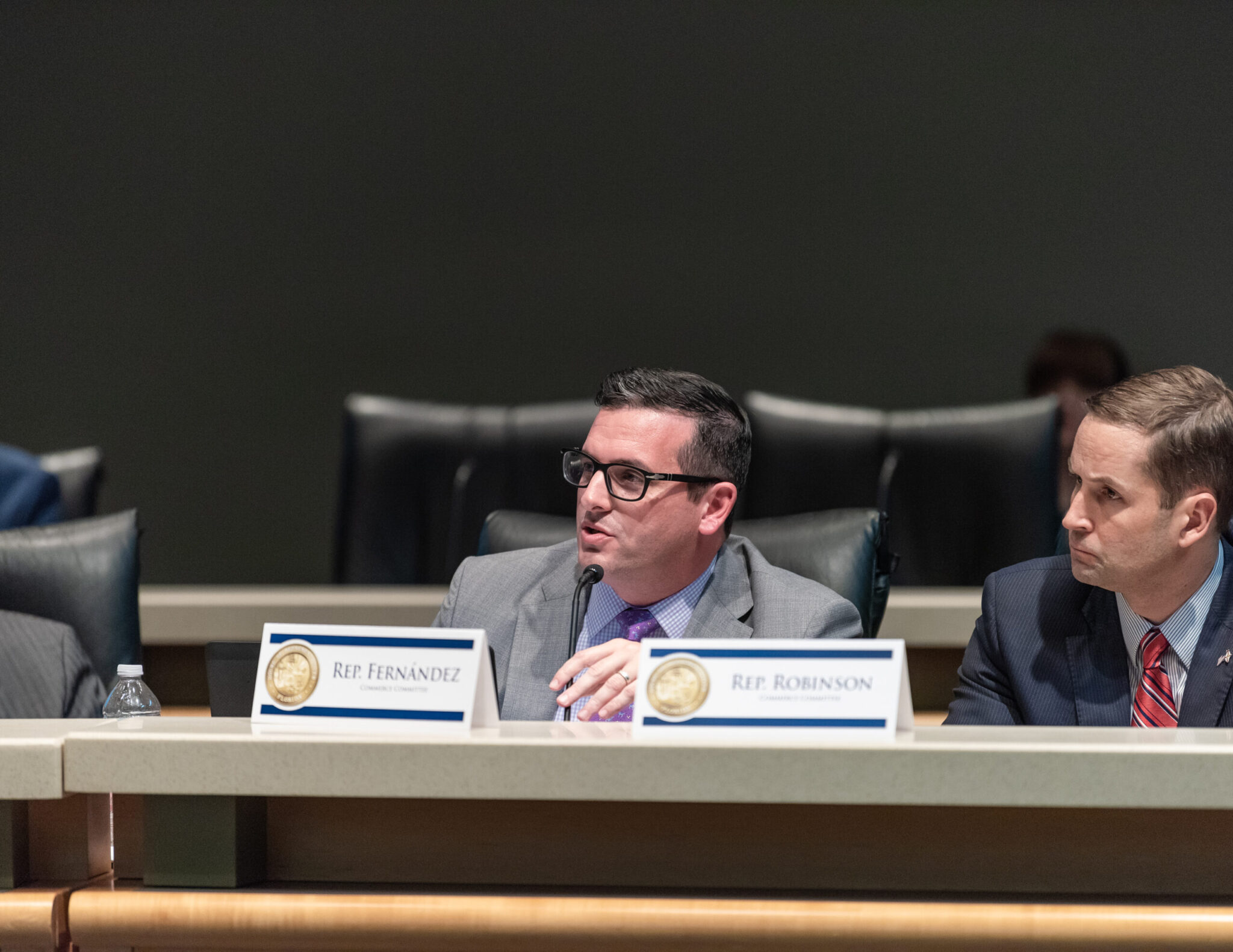 Javier Fernandez at a hearing