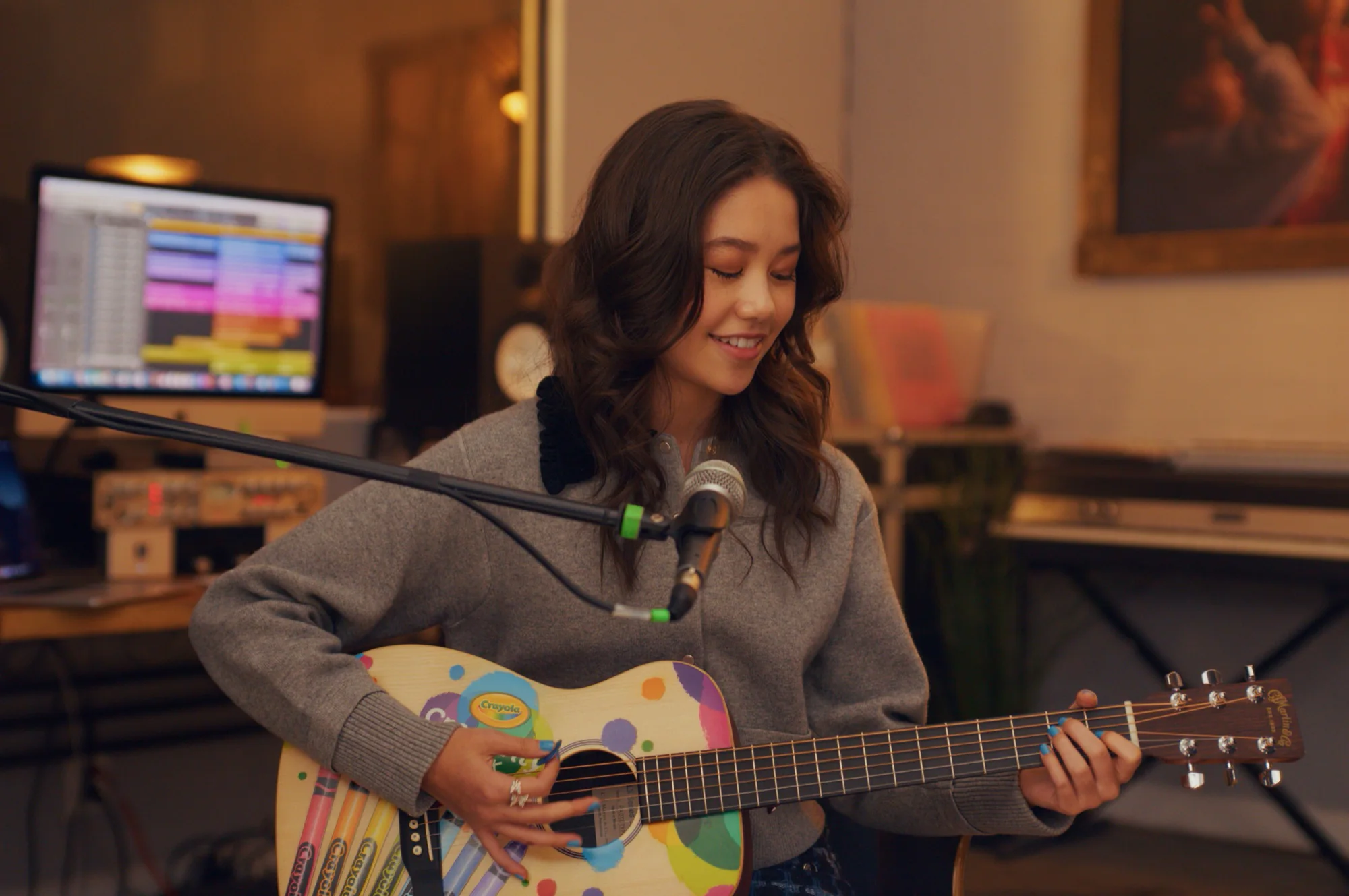 Crayola 11 Crayola video production musician with guitar