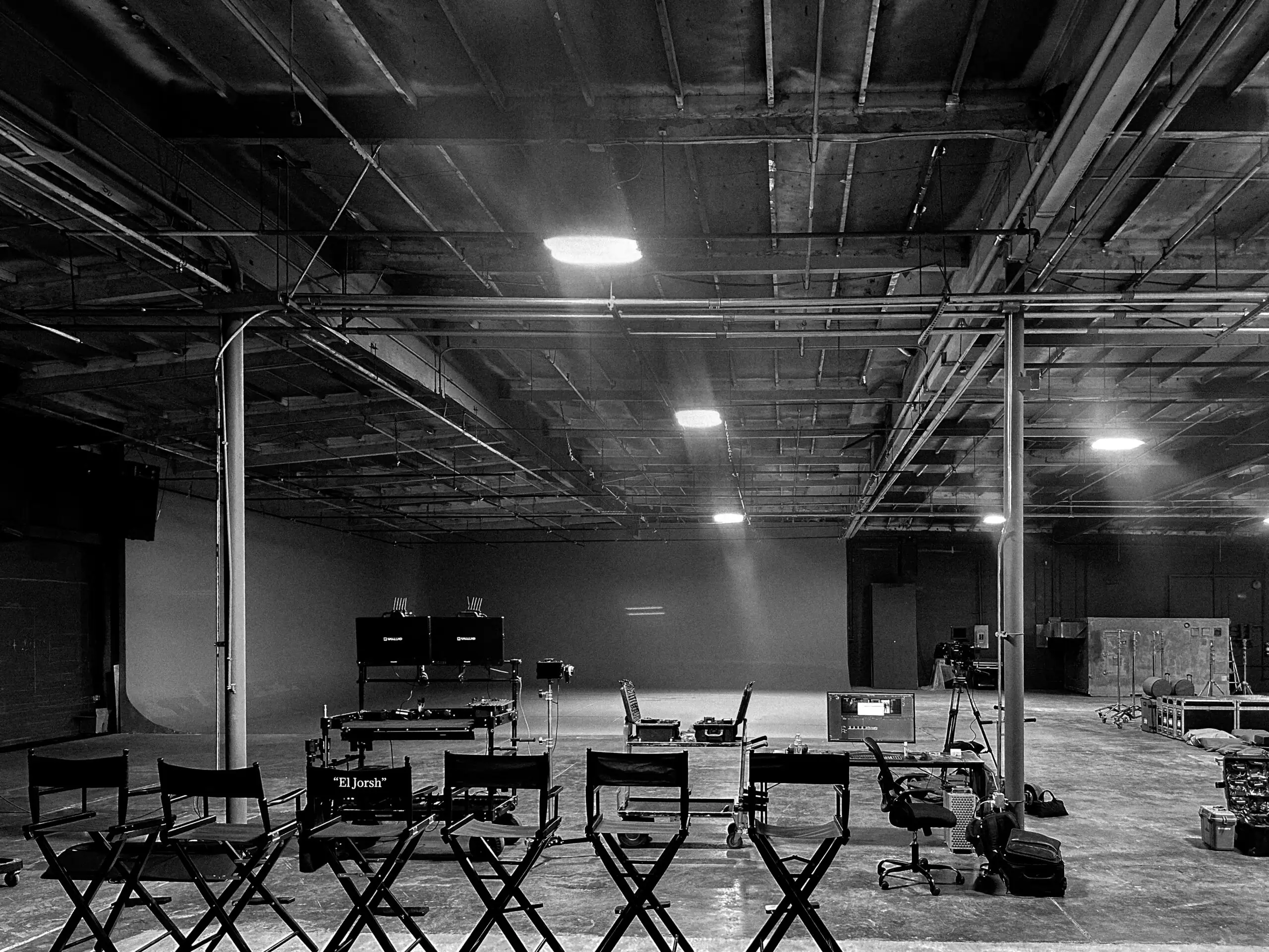 Video Production Services 35 Los Angeles film production studio stage with director chairs