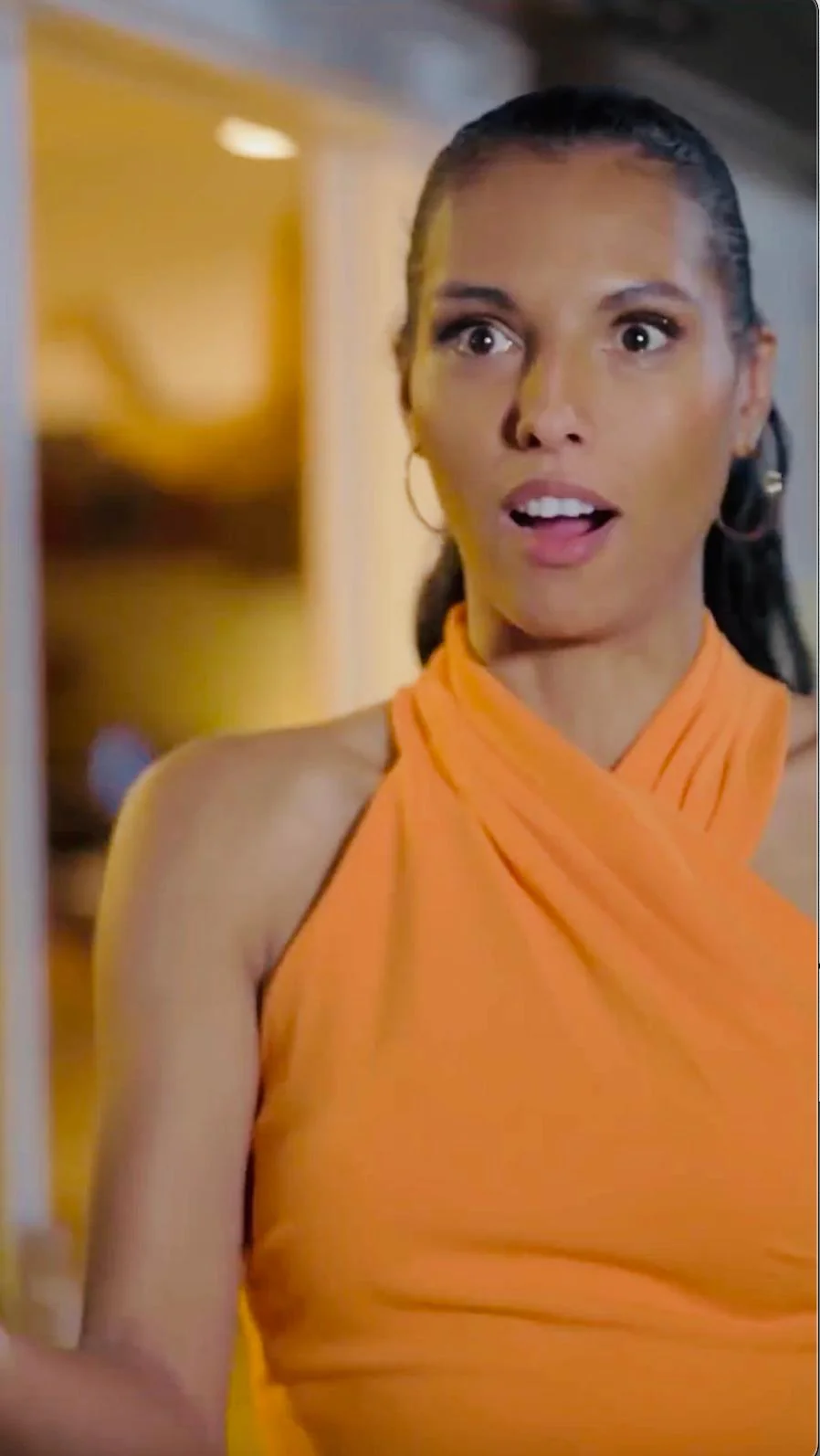 love me two times still orange dress Love Me Two Times still