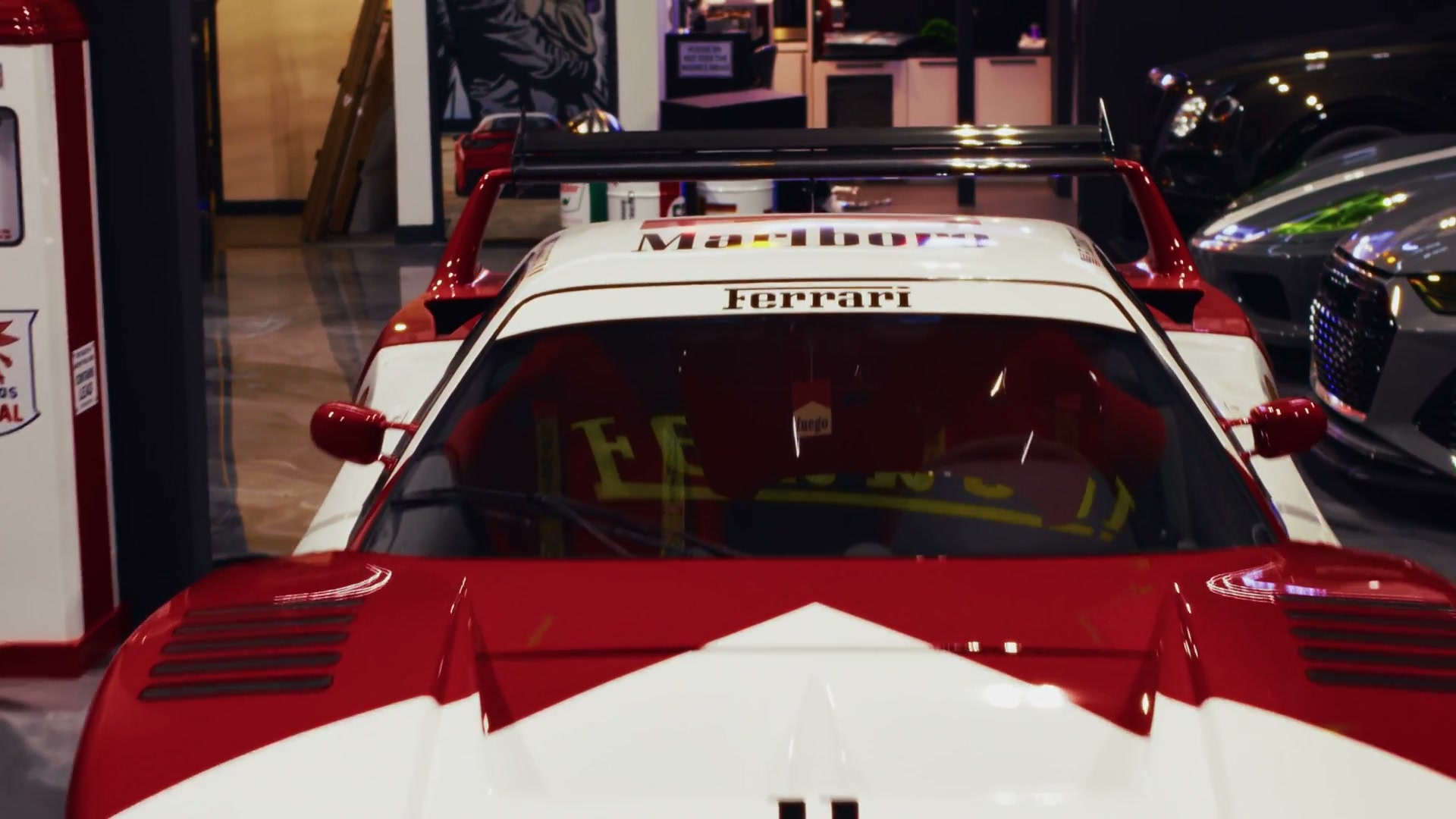 Marlboro Ferrari race car content creation at Schaltkulisse Miami