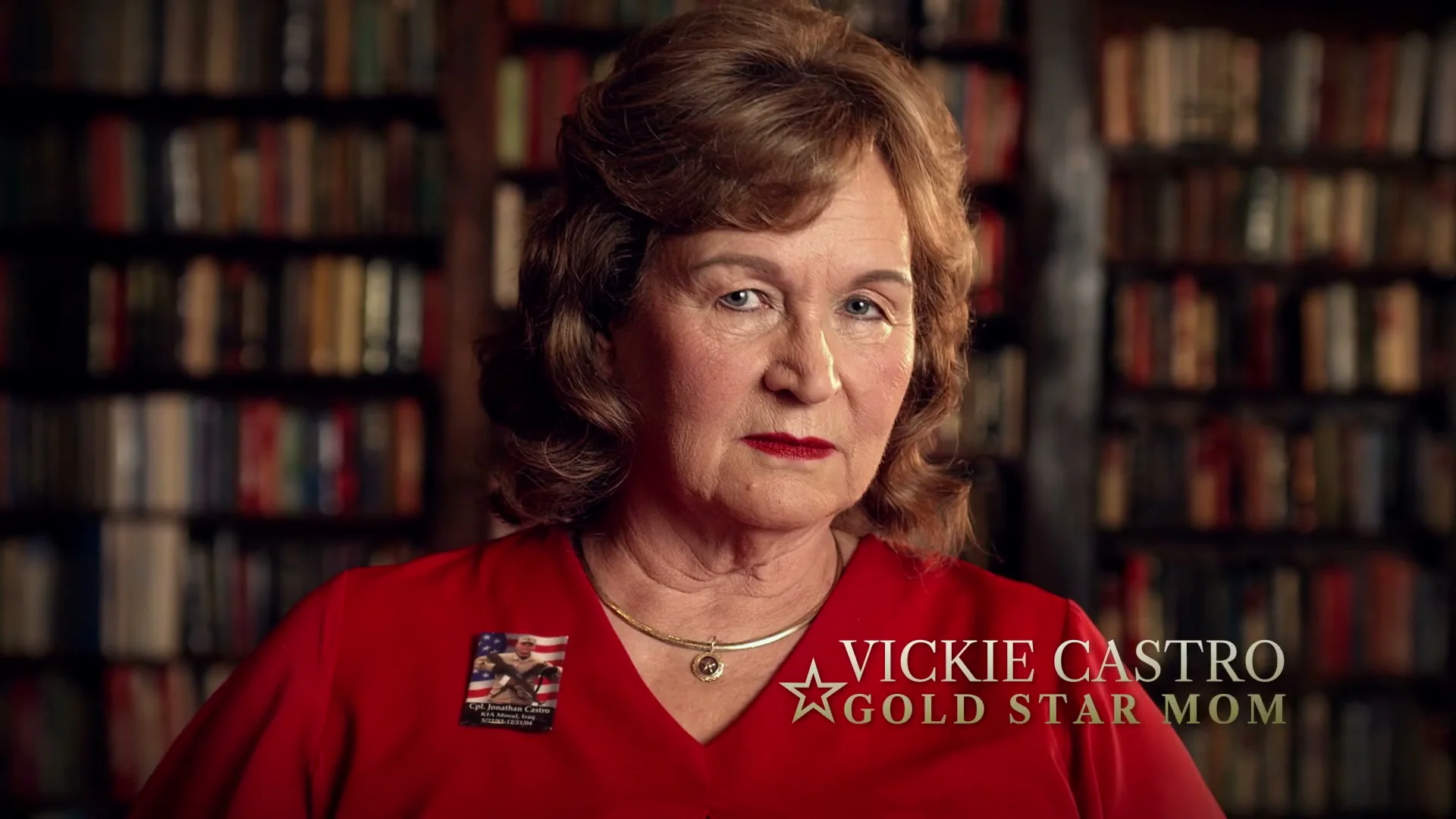 Vet Voice Foundation 3 Gold Star Mom Vickie Castro in Vet Voice Foundation political ad production