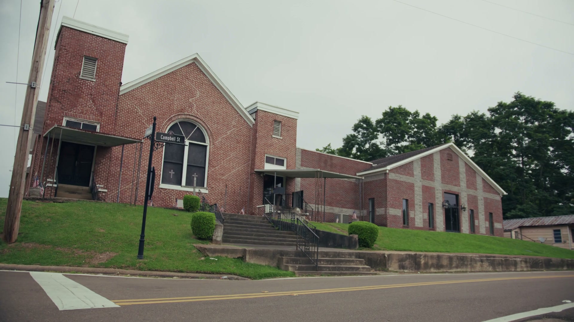 Robin Hamilton 4 Historic church exterior at a Winona Mississippi documentary location
