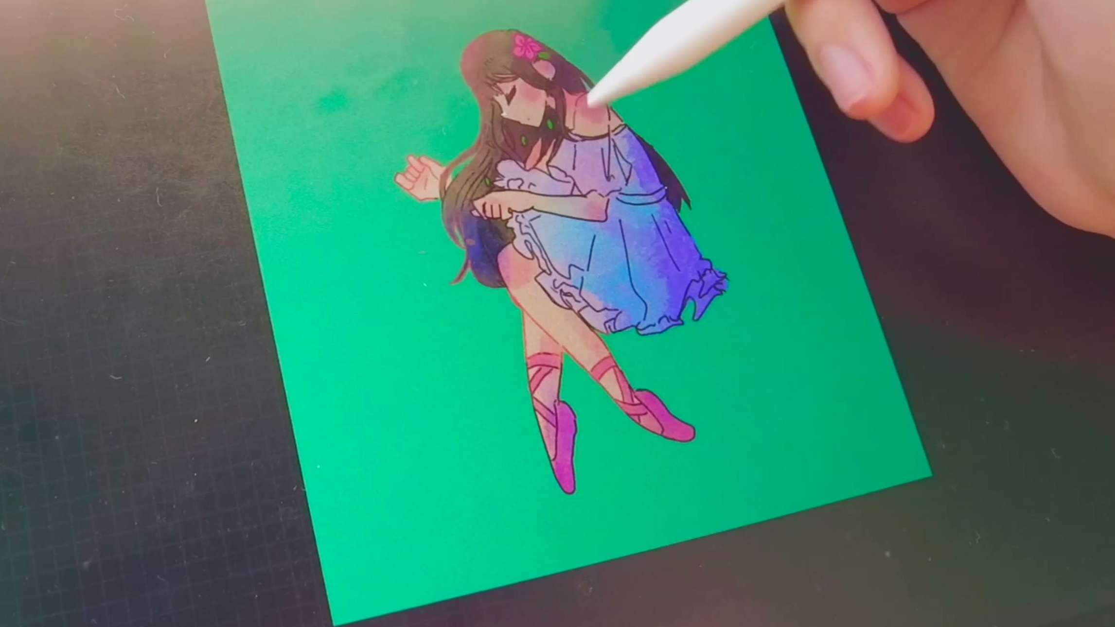 CO2ign Art 4 CO2ign Art artist coloring the digital illustration