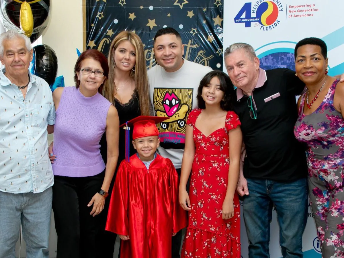Hispanic Unity of Florida 7 Family at a Hispanic Unity of Florida graduation celebration