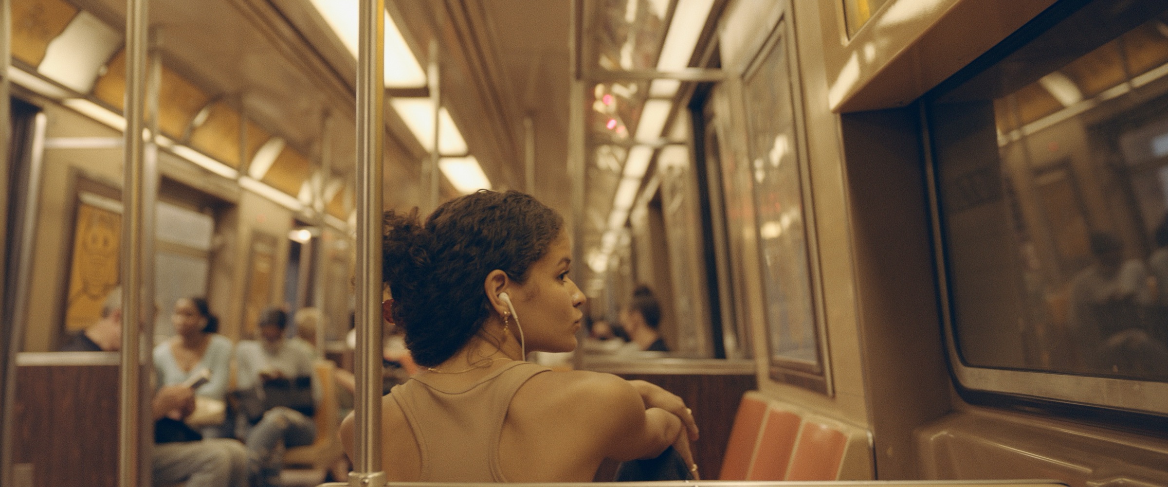 Pianos and Rooftops 2 Scene on a New York subway car