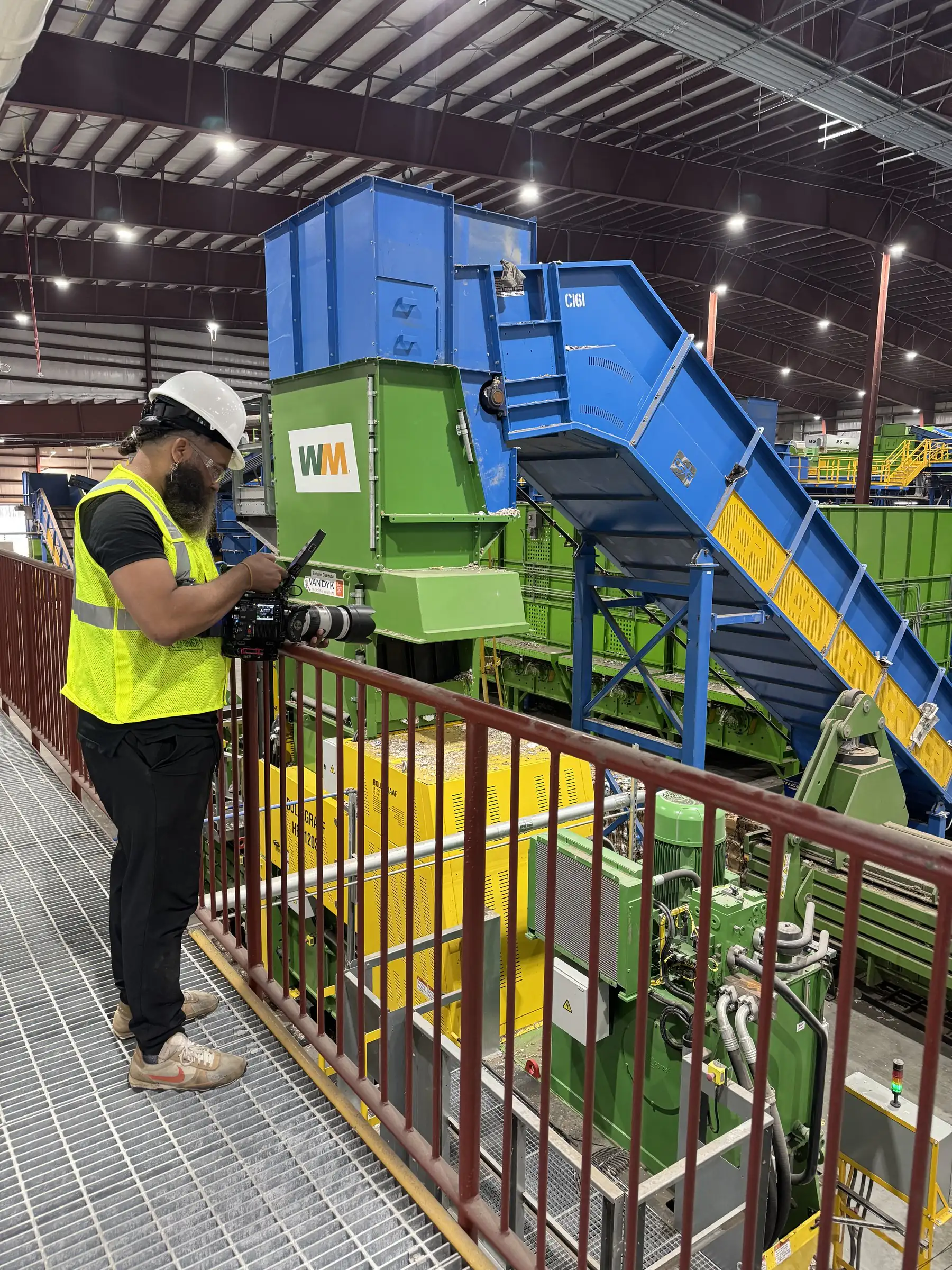 Waste Management recycling conveyor system, Florida corporate video production