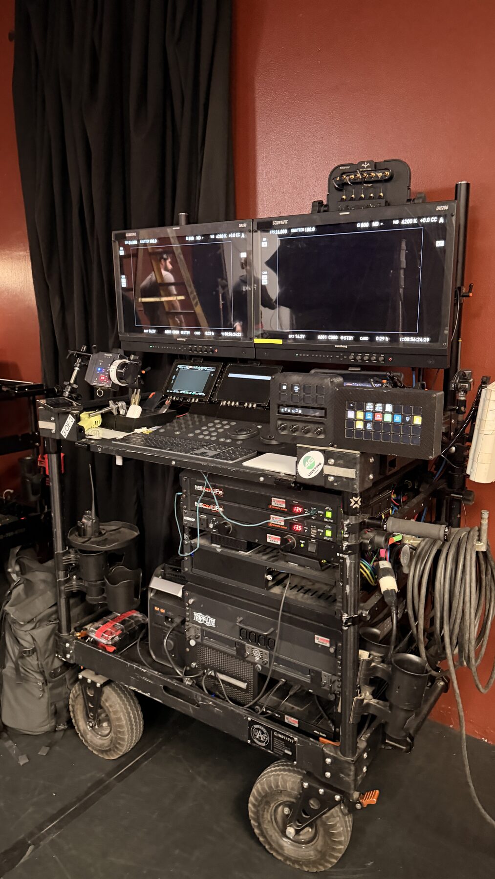 The Loudest Voice 1 Production sound cart built for a Los Angeles studio shoot by C&I Studios