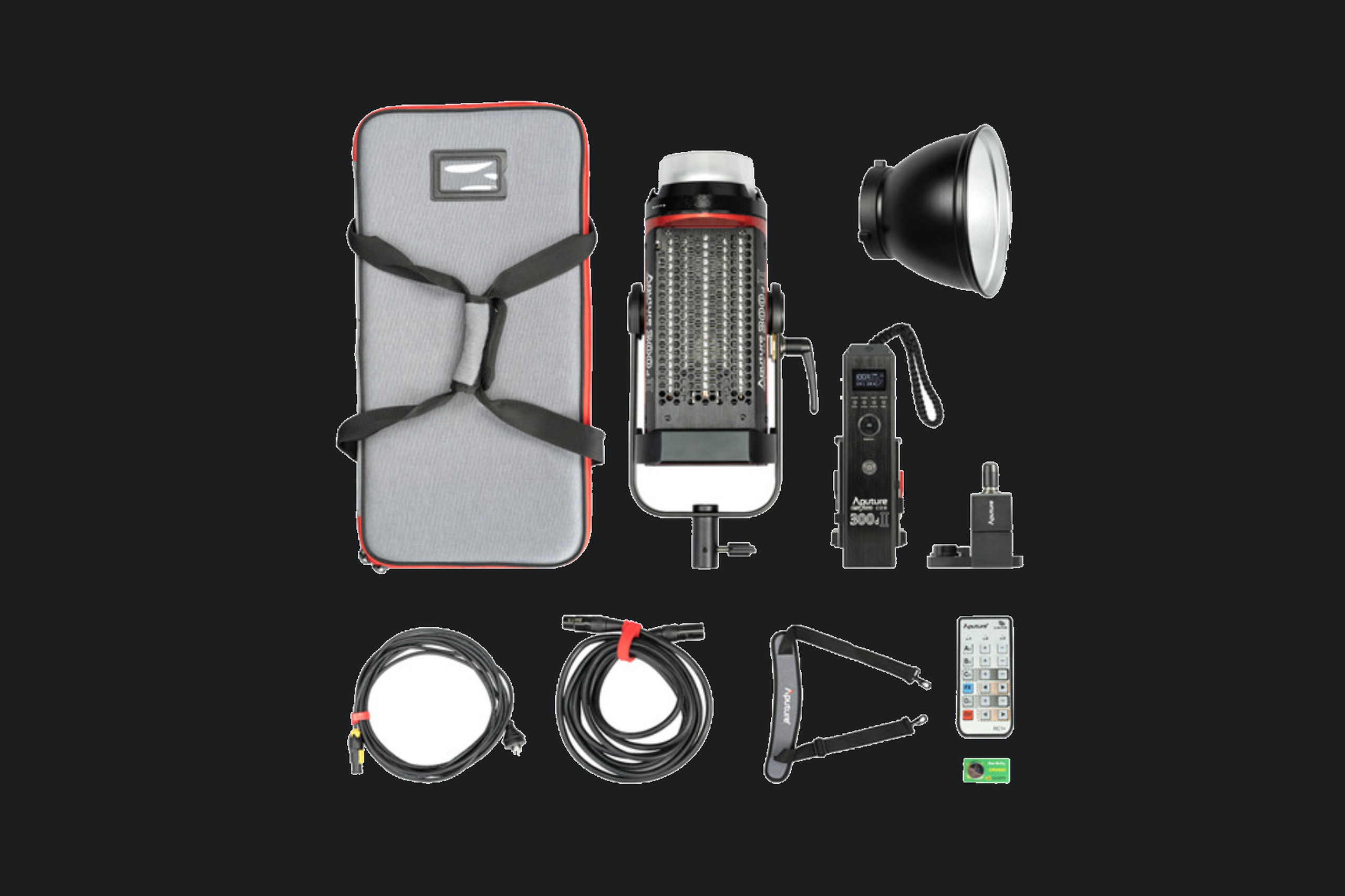 Gear 15 Aputure LED light kit with case reflector and accessories
