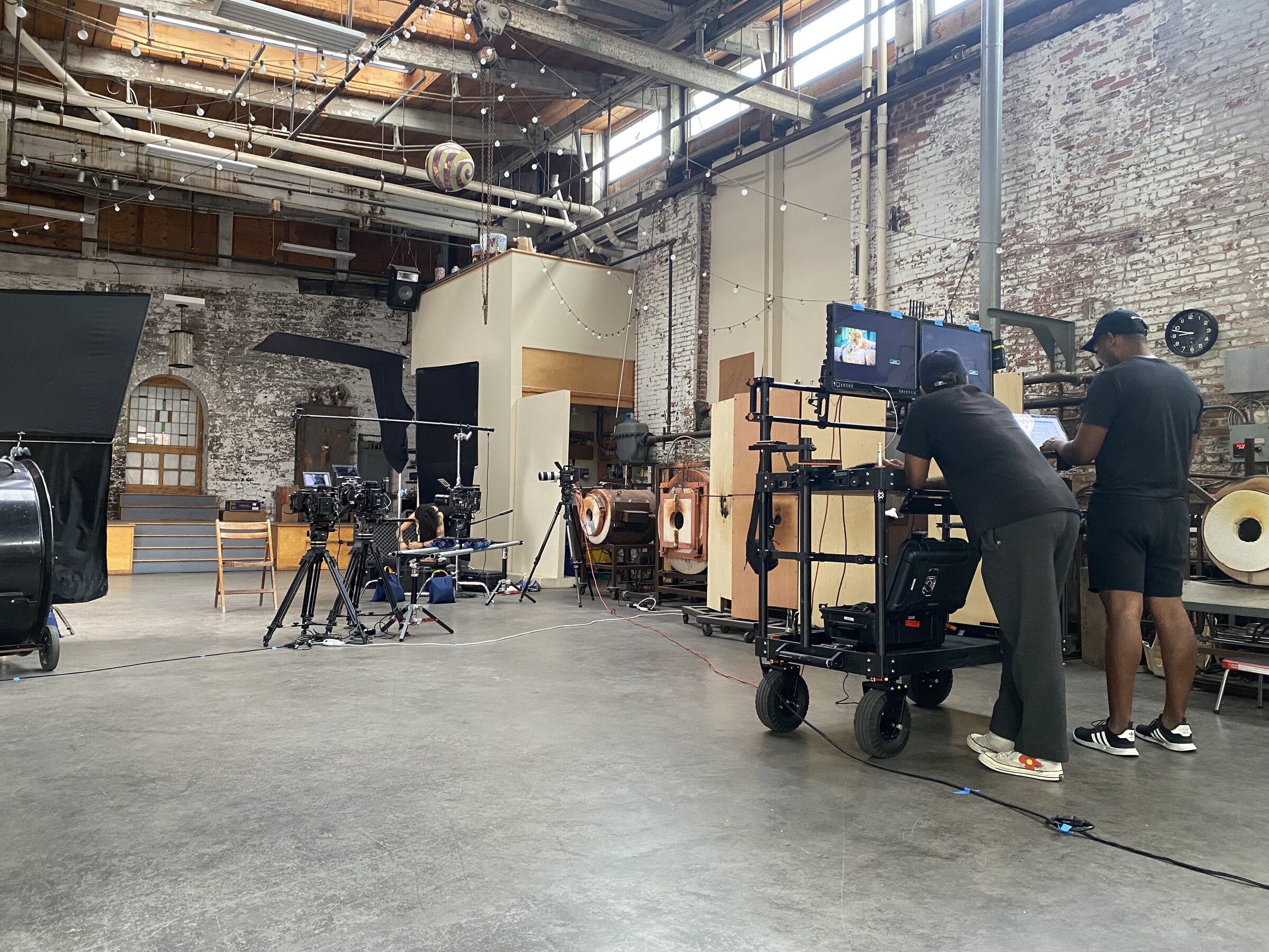 Fund Black Tech 8 Set built in the C&I Los Angeles studio for a documentary interview