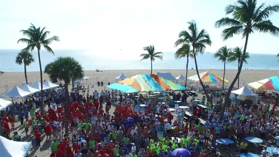 Flo Rida 8 Concert video production aerial beach crowd by C and I Studios