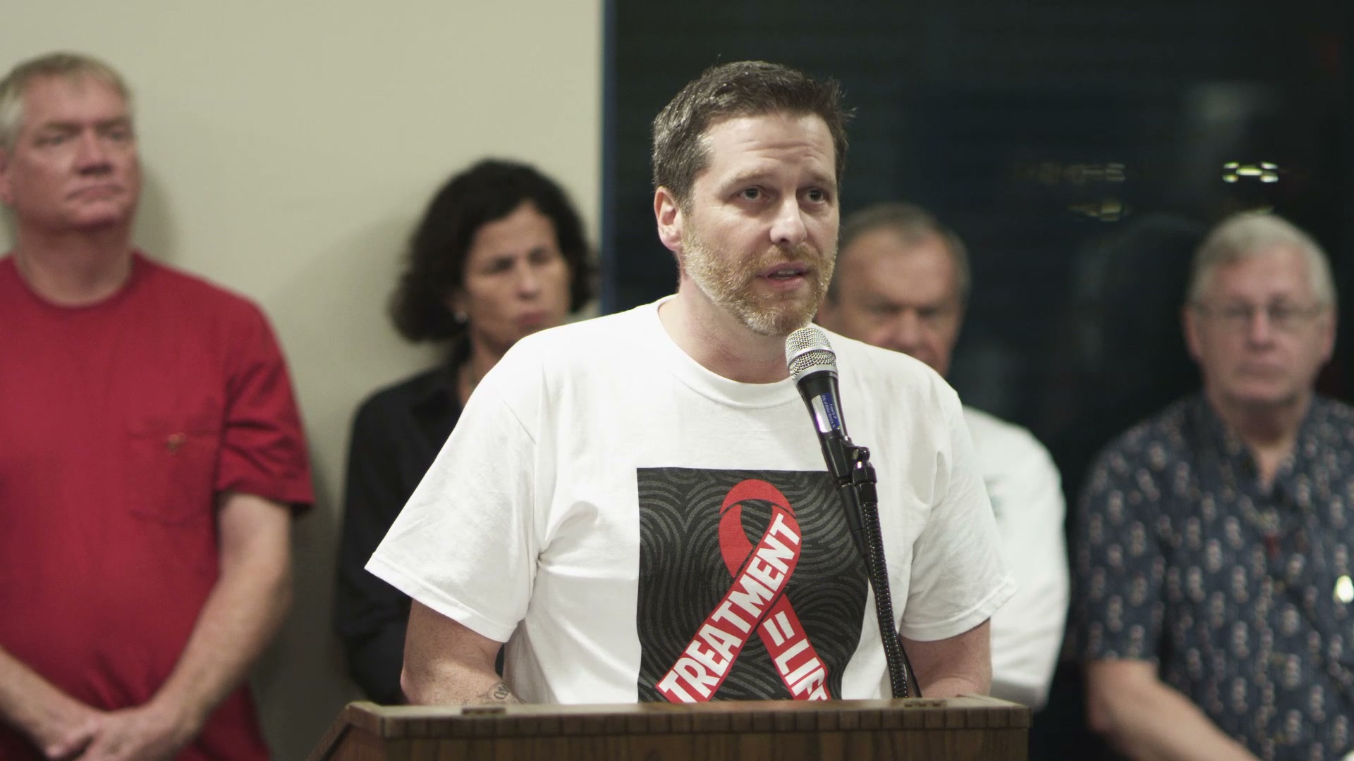 Florida AIDS Walk charity event video production speaker treatment shirt by C and I Studios