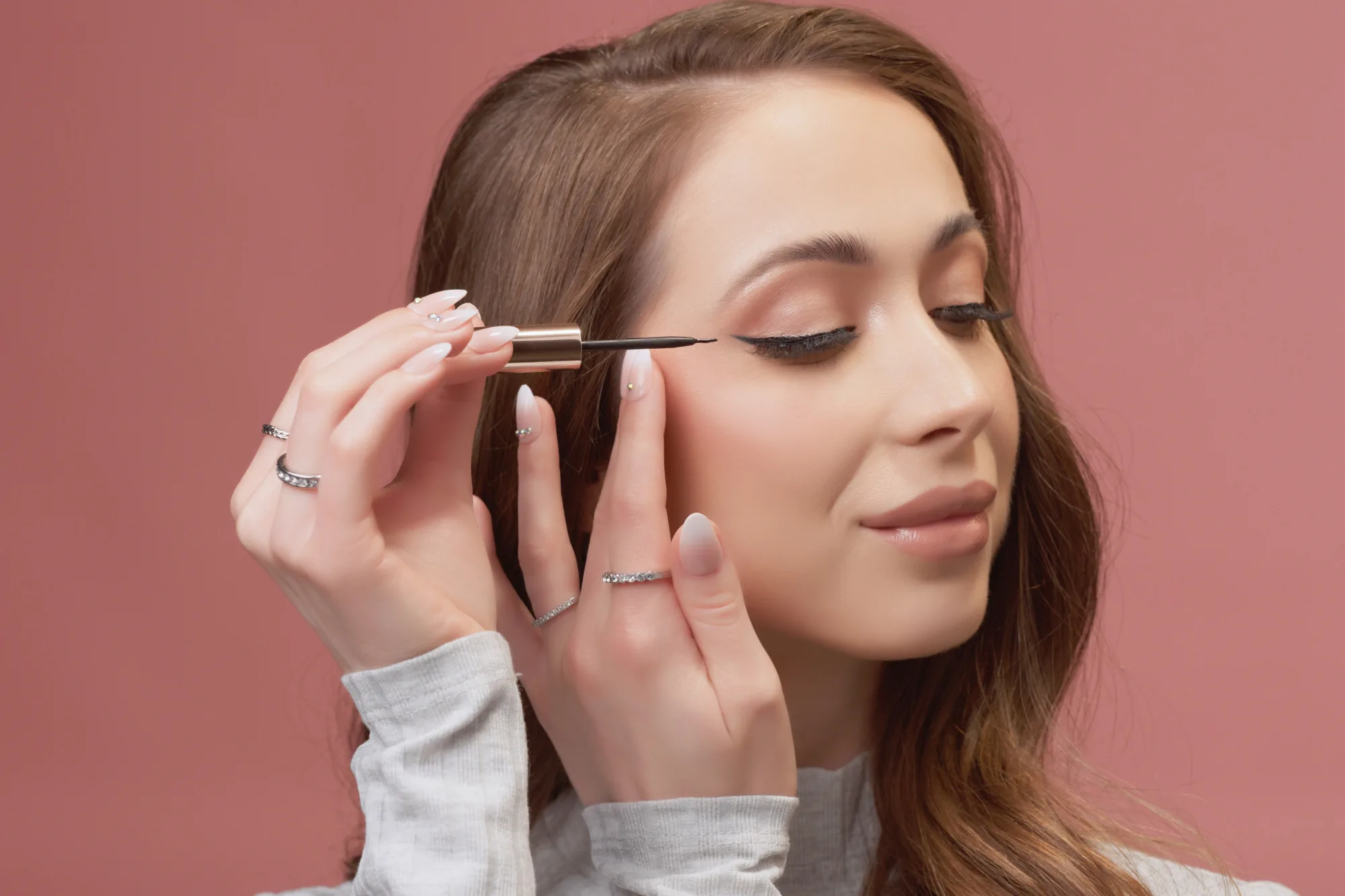 How Much Does Brand Photography Cost? 1 Beauty campaign shoot on a seamless backdrop, the setup behind most brand photography cost estimates