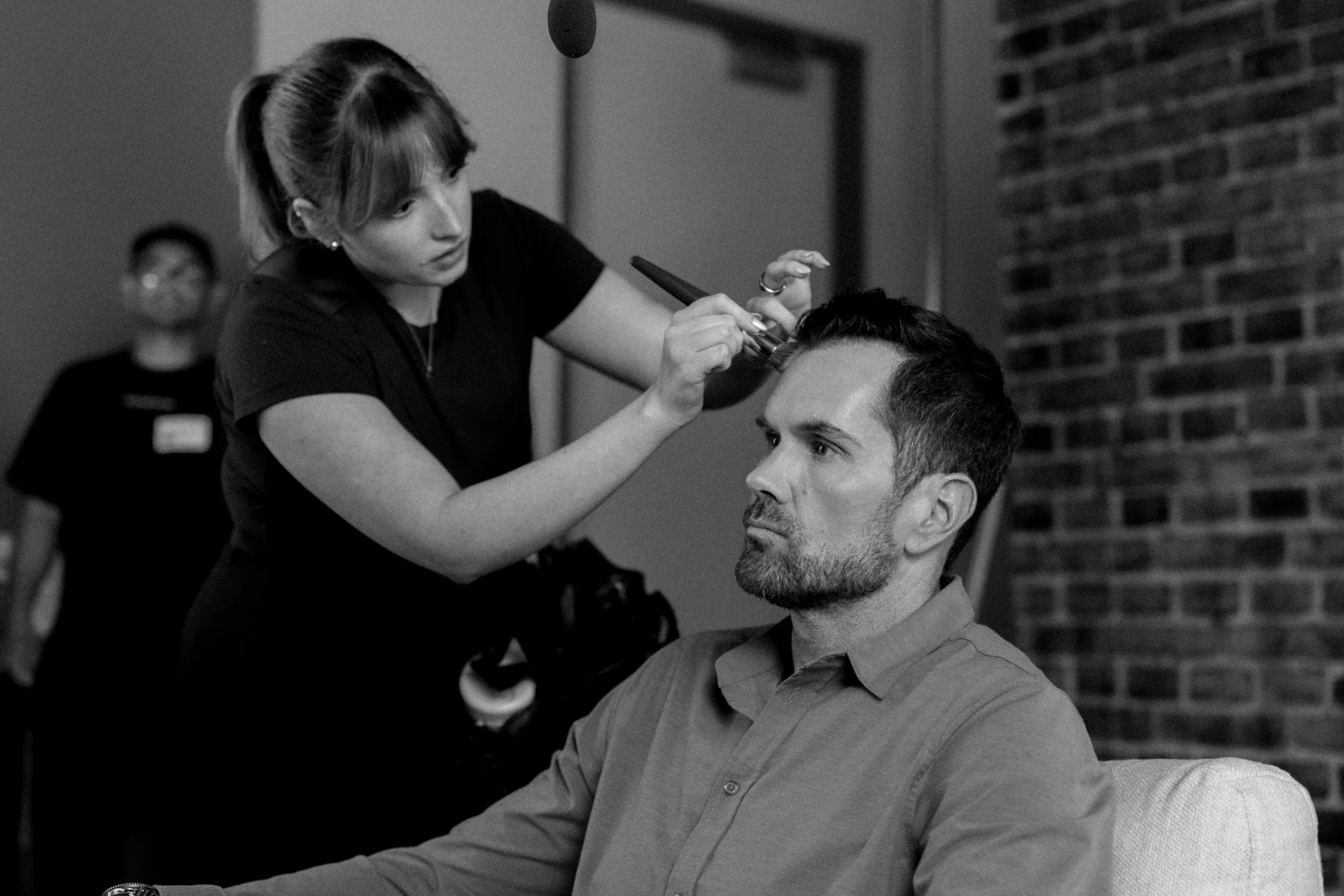 Tennis Channel 20 Hair and makeup between setups on the Tennis Channel shoot