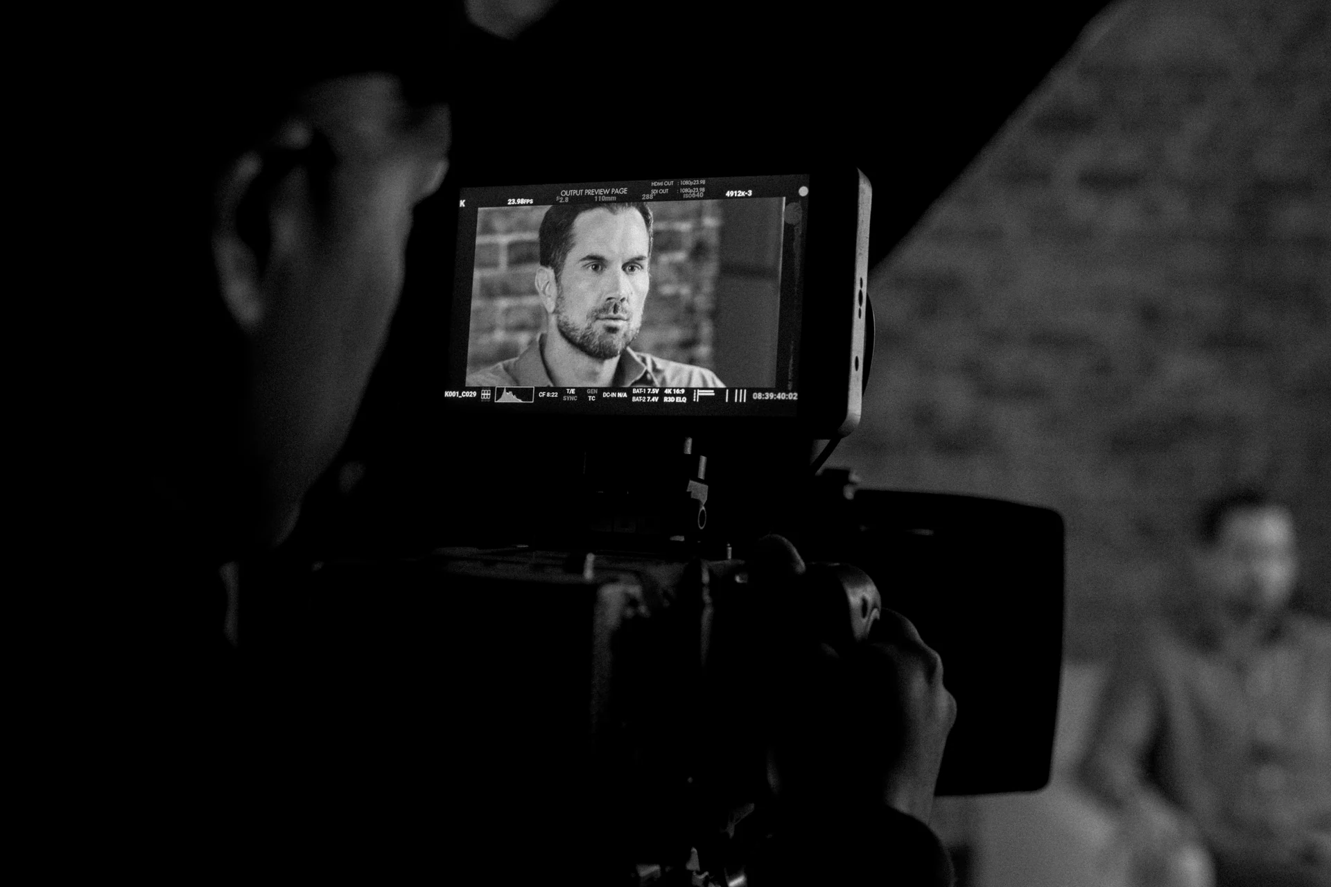 Tennis Channel 21 Framing on the monitor during the Tennis Channel shoot in Los Angeles