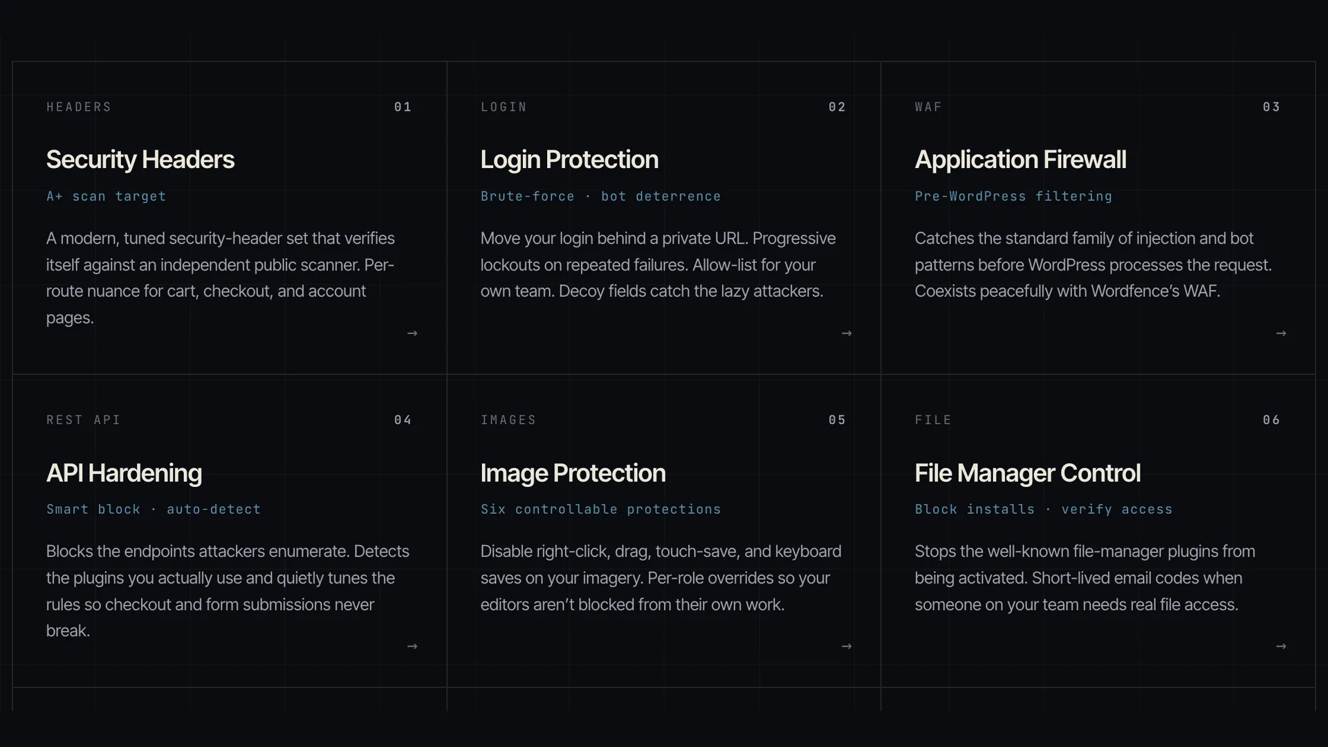 What Managed Website Security Actually Protects Your Business From 1 Managed website security modules in CI Security Shield, the plugin C&I Studios runs on every maintained site