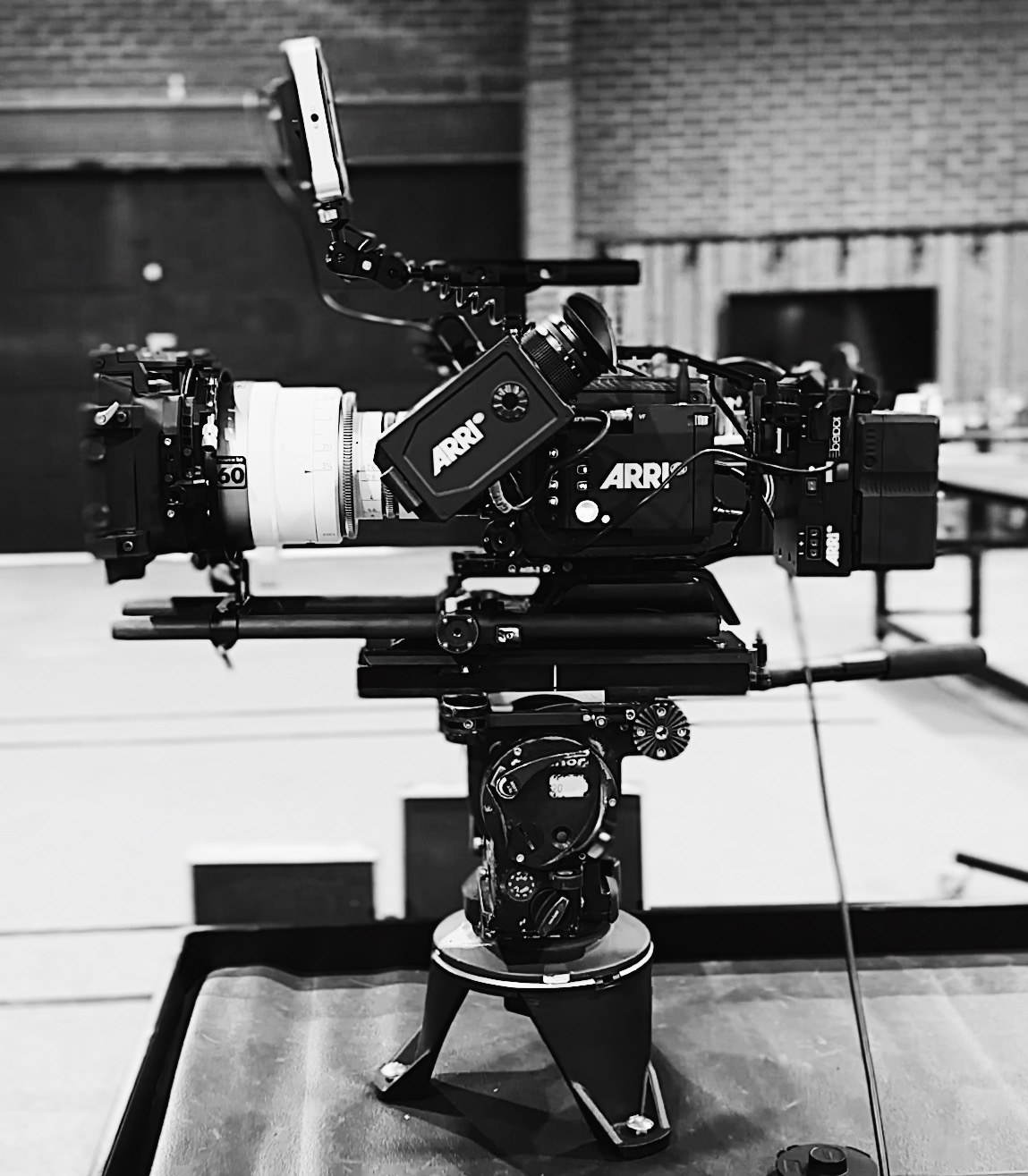 Hawk Lenses 5 Hawk65 60mm anamorphic lens on an ARRI Alexa Mini LF on a dolly in a gym
