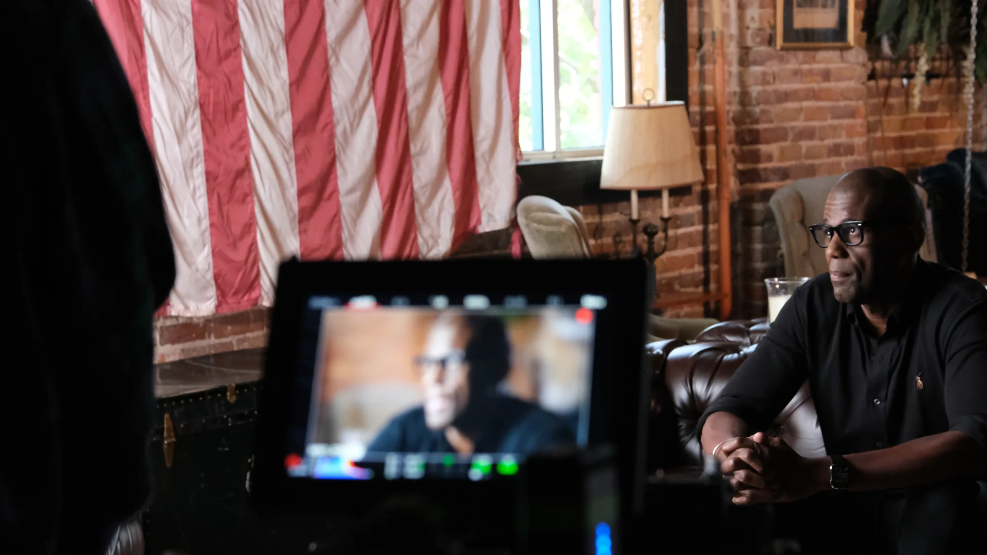What It Really Costs to Produce a Reality TV Pilot 3 Interview subject framed on the field monitor during a C&I Studios shoot