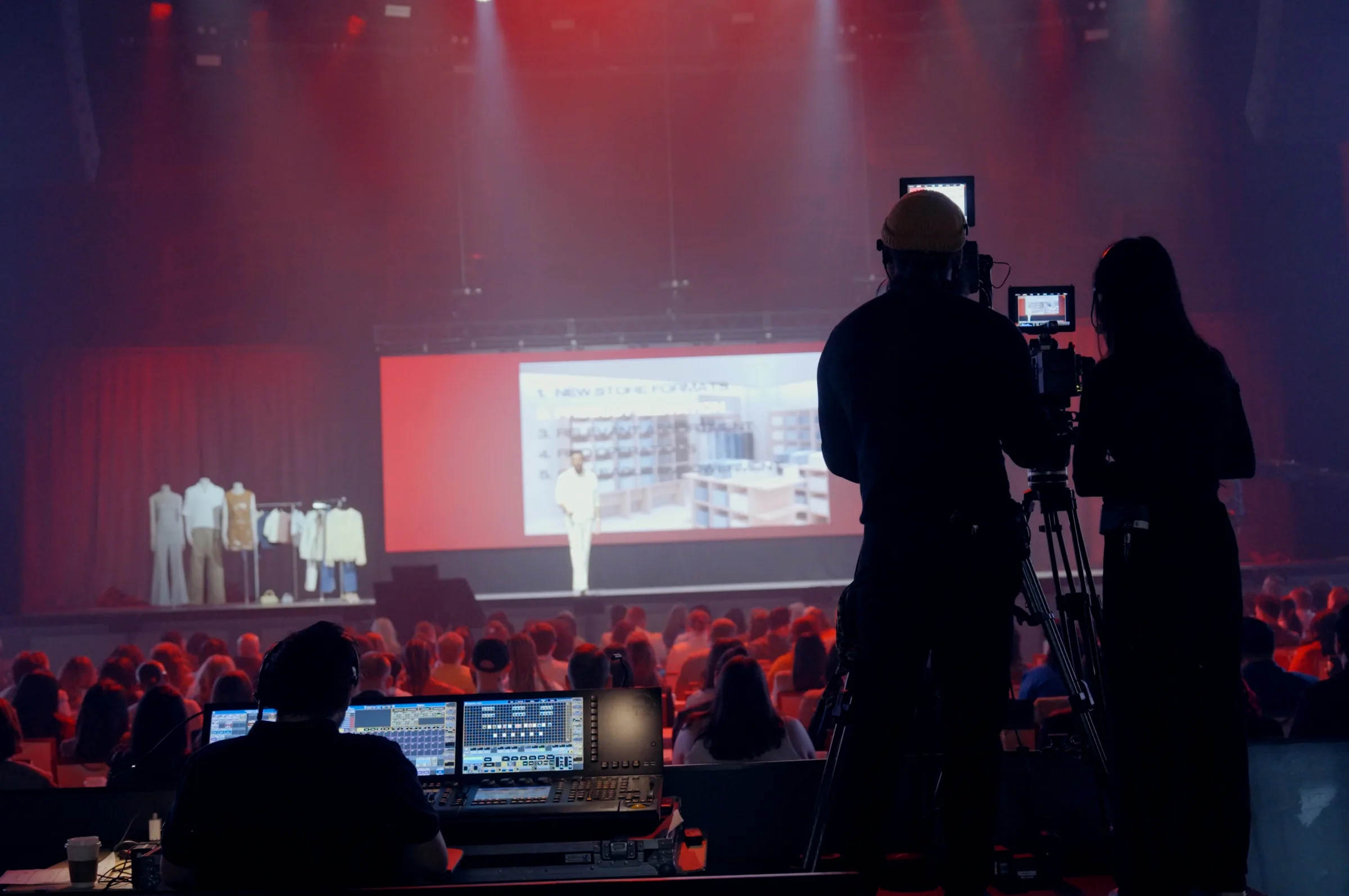 Live Streaming Production Company 5 Camera operator covering the H&M town hall live broadcast in front of the audience